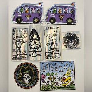 JOEY MARS Rare Vintage, sticker LOT, postcard, Grateful Dead stickers, artwork​